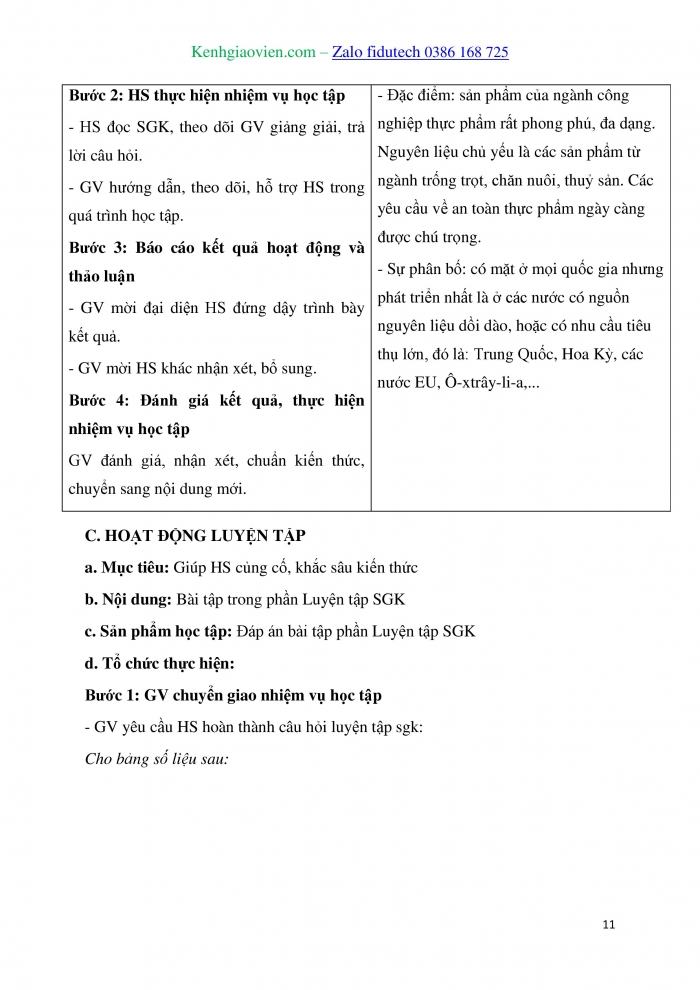 Giáo án và PPT Địa lí 10 kết nối Bài 29: Địa lí một số ngành công nghiệp