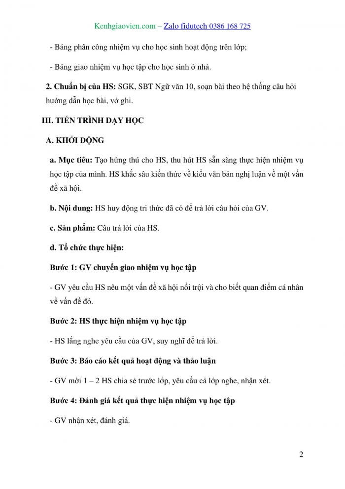 Giáo án và PPT Ngữ văn 10 chân trời Bài 2: Viết văn bản nghị luận về một vấn đề xã hội