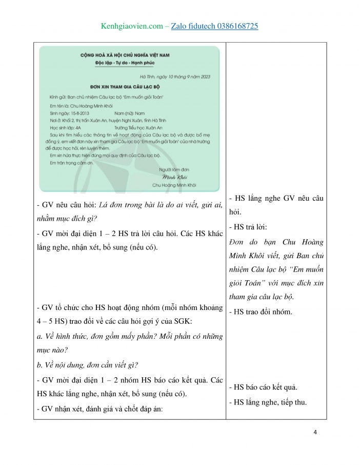 Giáo án và PPT Tiếng Việt 4 cánh diều Bài 2: Viết đơn