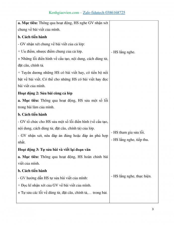 Giáo án và PPT Tiếng Việt 4 cánh diều Bài 2: Trả bài viết đoạn văn về một nhân vật