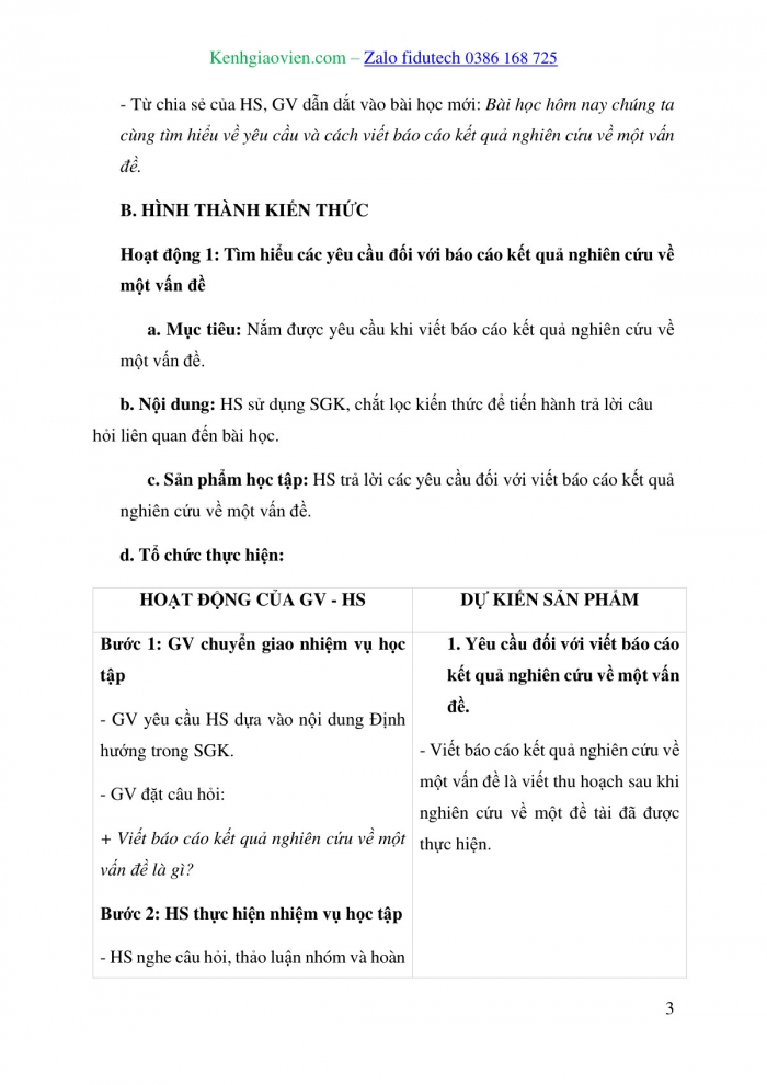 Giáo án và PPT Ngữ văn 10 cánh diều Bài 2: Viết báo cáo kết quả nghiên cứu về một vấn đề