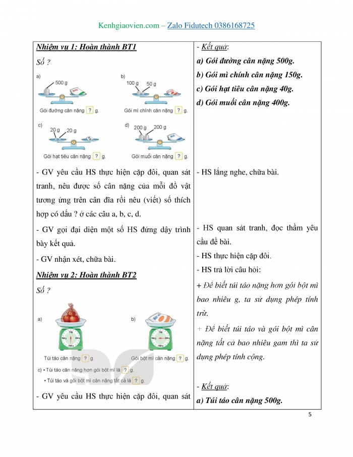 Giáo án và PPT Toán 3 kết nối Bài 31: Gam