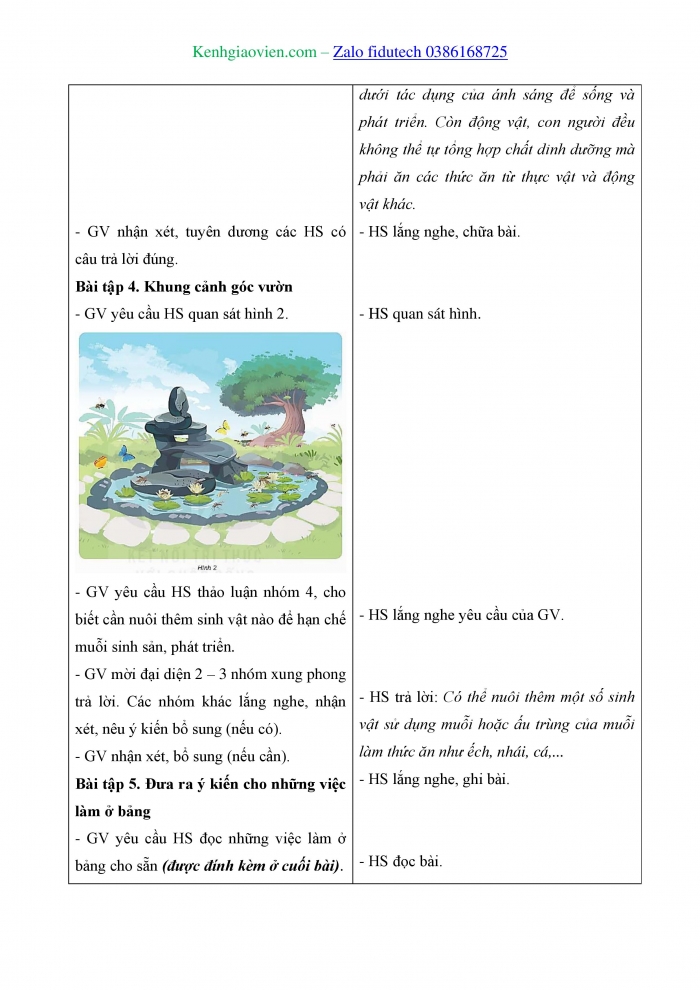 Giáo án và PPT Khoa học 4 kết nối Bài 31: Ôn tập chủ đề Sinh vật và môi trường