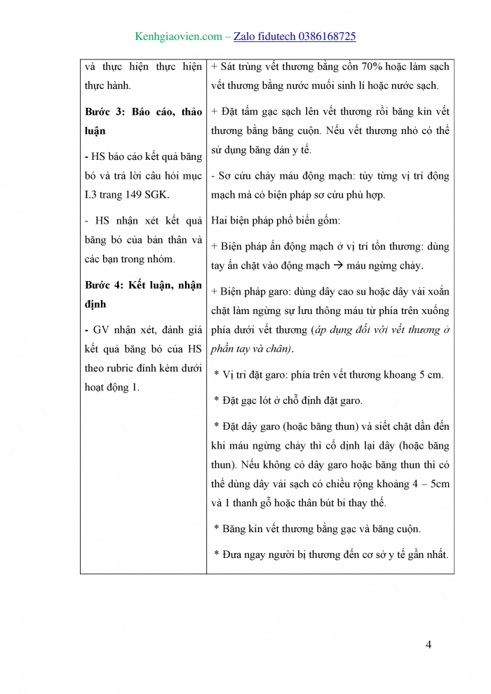 Giáo án và PPT KHTN 8 cánh diều Bài 31: Thực hành về máu và hệ tuần hoàn