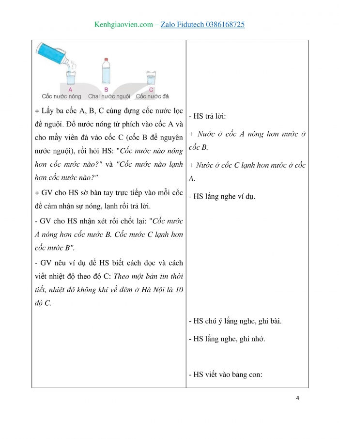 Giáo án và PPT Toán 3 kết nối Bài 33: Nhiệt độ. Đơn vị đo nhiệt độ