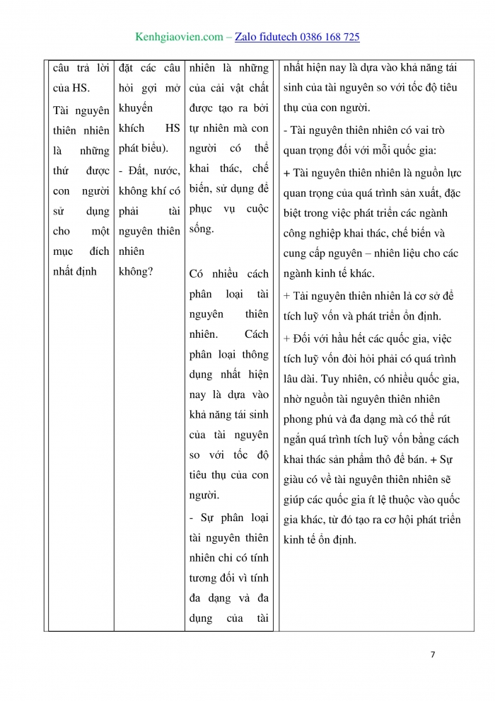 Giáo án và PPT Địa lí 10 kết nối Bài 39: Môi trường và tài nguyên thiên nhiên