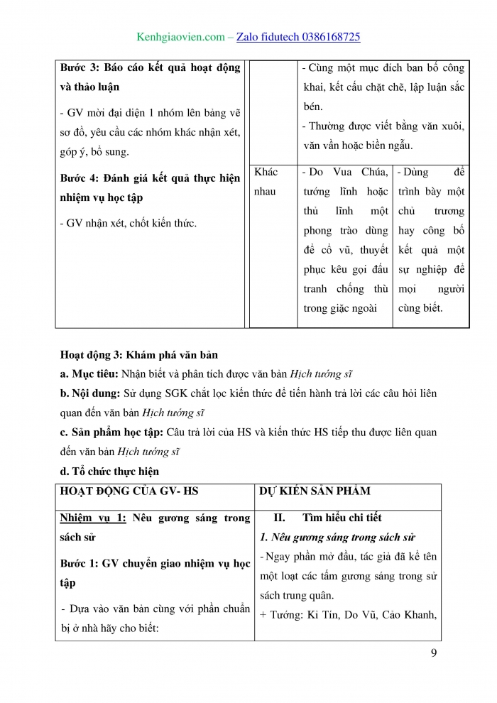 Giáo án và PPT Ngữ văn 8 kết nối Bài 3: Hịch tướng sĩ (Trần Quốc Tuấn)