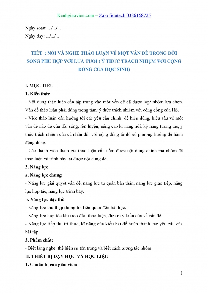 Giáo án và PPT Ngữ văn 8 kết nối Bài 3: Thảo luận về một vấn đề trong đời sống phù hợp với lứa tuổi (ý thức trách nhiệm với cộng đồng của học sinh)