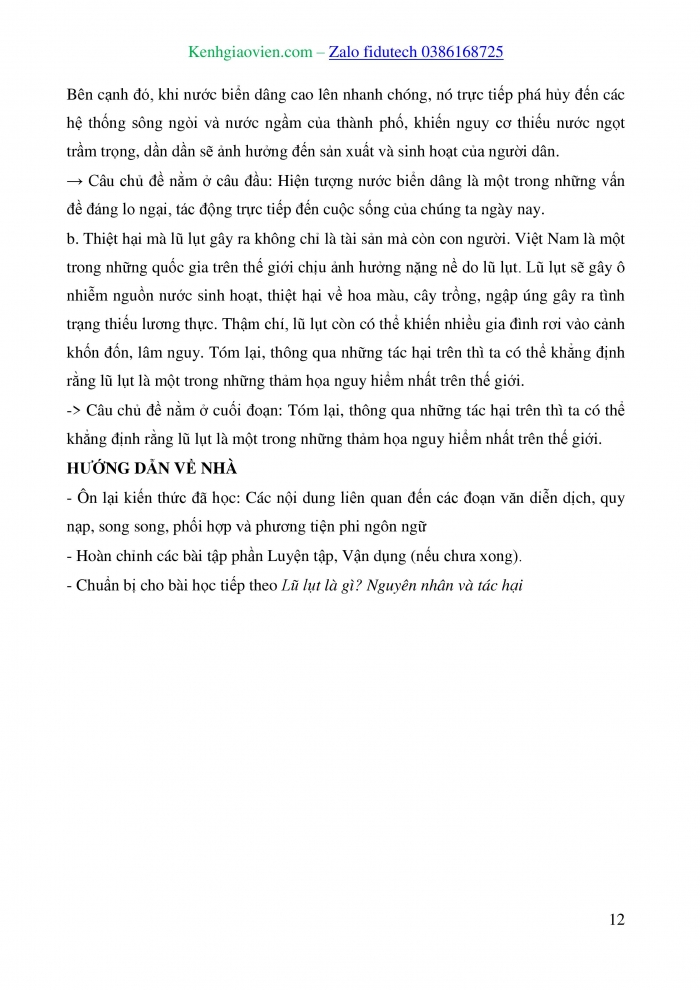 Giáo án và PPT Ngữ văn 8 cánh diều Bài 3: Các đoạn văn diễn dịch, quy nạp, song song, phối hợp