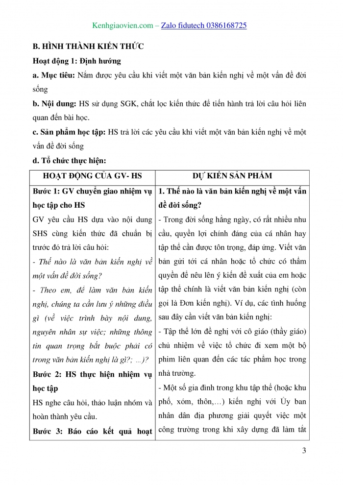 Giáo án và PPT Ngữ văn 8 cánh diều Bài 3: Văn bản kiến nghị về một vấn đề đời sống