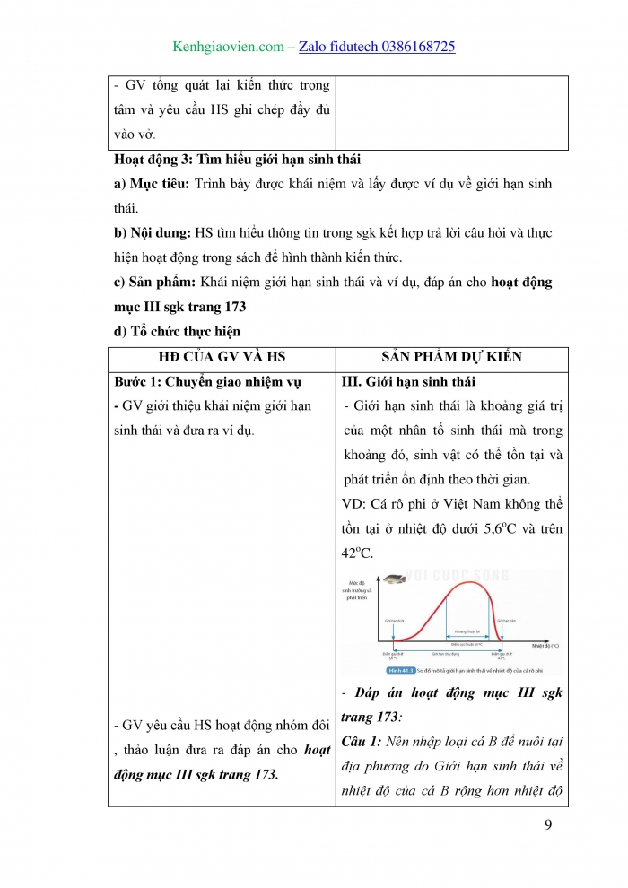 Giáo án và PPT KHTN 8 kết nối Bài 41: Môi trường và các nhân tố sinh thái