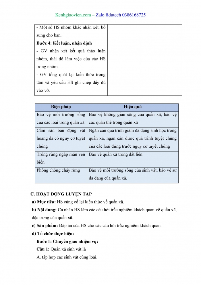 Giáo án và PPT KHTN 8 kết nối Bài 43: Quần xã sinh vật