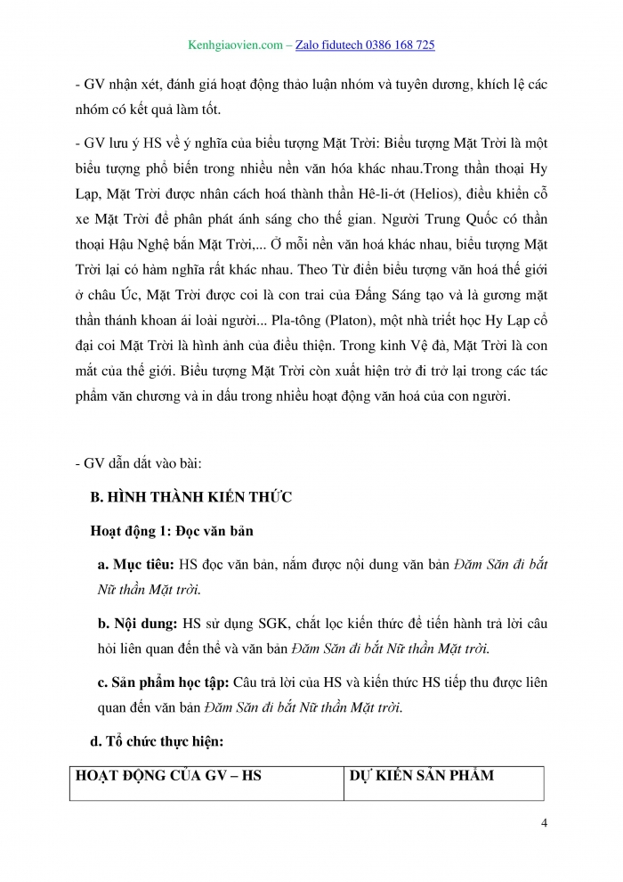 Giáo án và PPT Ngữ văn 10 kết nối Bài 4: Đăm Săn đi bắt Nữ Thần Mặt Trời (Trích Đăm Săn – Sử thi Ê-đê)