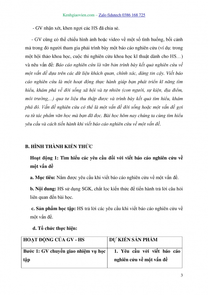 Giáo án và PPT Ngữ văn 10 kết nối Bài 4: Viết báo cáo nghiên cứu về một vấn đề