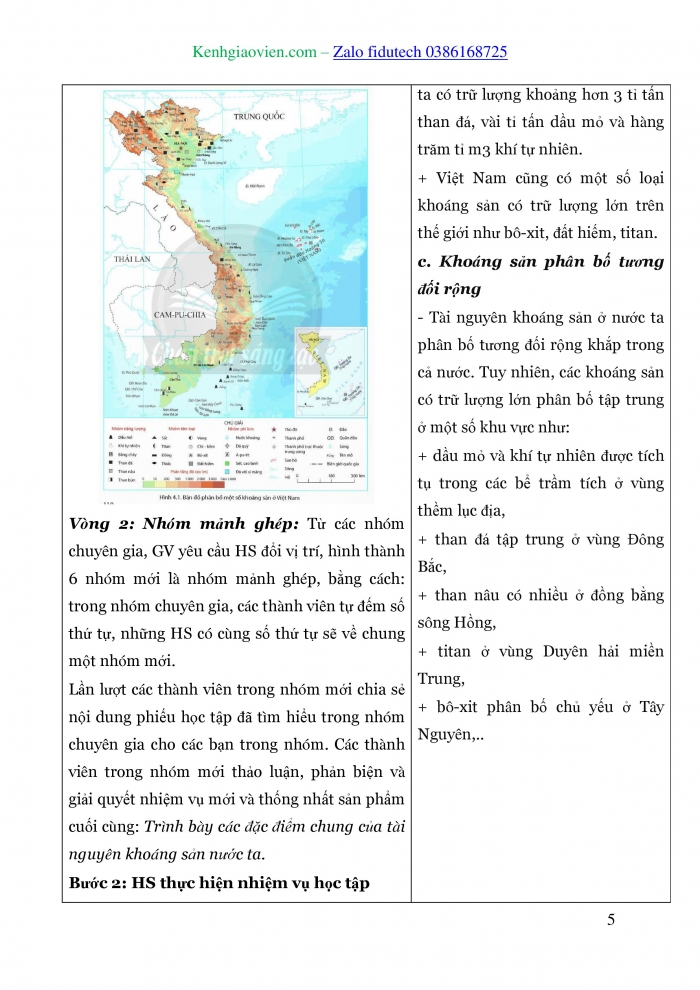 Giáo án và PPT Địa lí 8 chân trời Bài 4: Đặc điểm chung của tài nguyên khoáng sản, sử dụng hợp lí tài nguyên khoáng sản