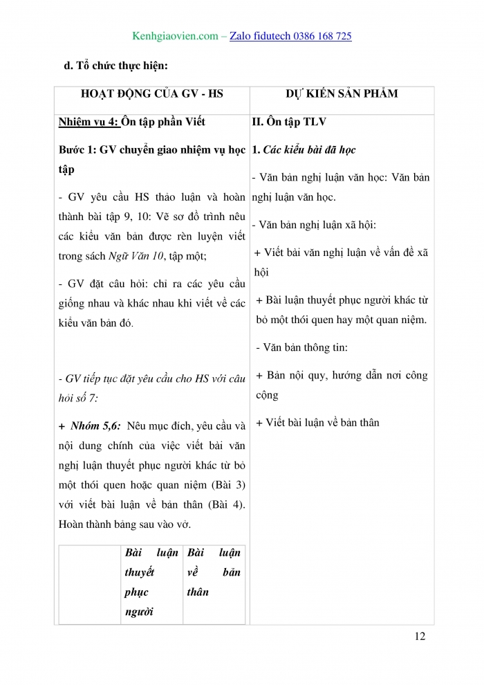 Giáo án và PPT Ngữ văn 10 cánh diều Ôn tập và tự đánh giá cuối học kì I