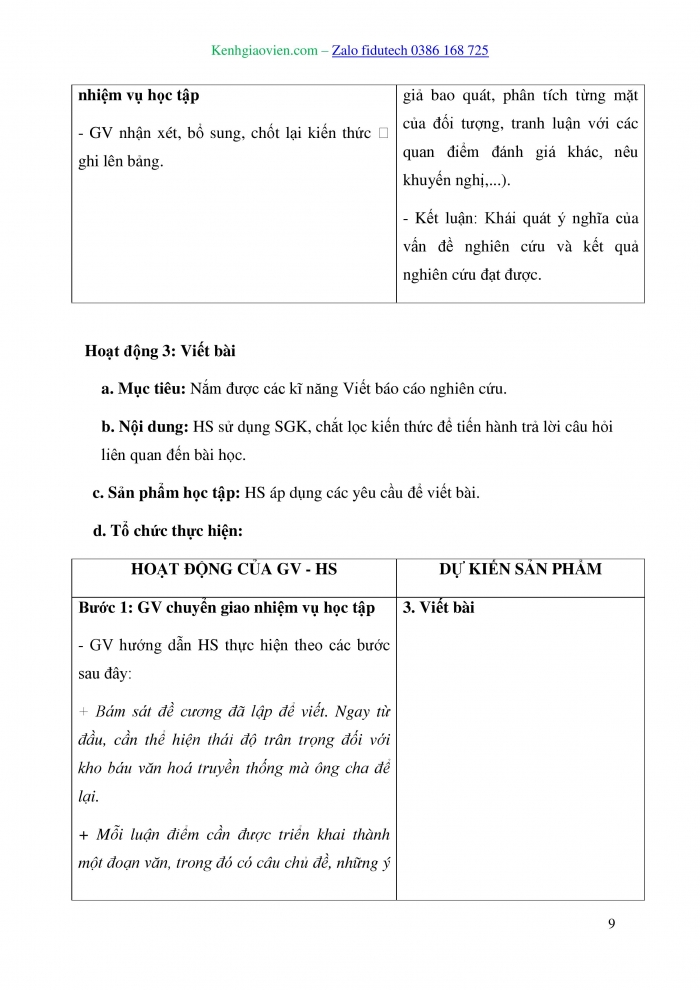 Giáo án và PPT Ngữ văn 10 kết nối Bài 5: Viết báo cáo nghiên cứu (Về một vấn đề văn hoá truyền thống Việt Nam)