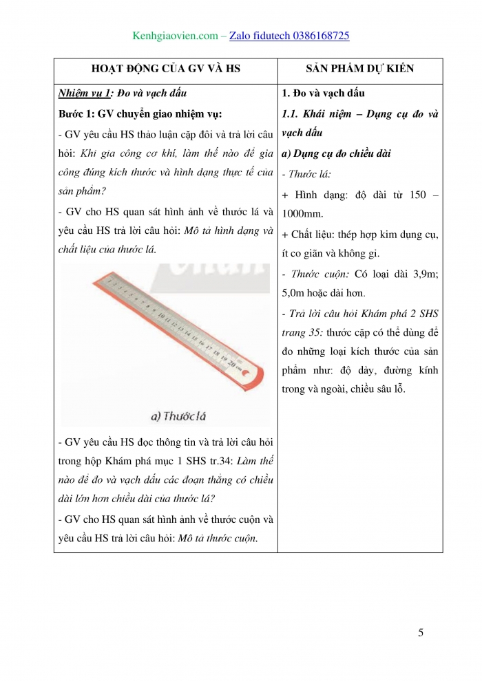 Giáo án và PPT Công nghệ 8 chân trời Bài 5: Gia công cơ khí