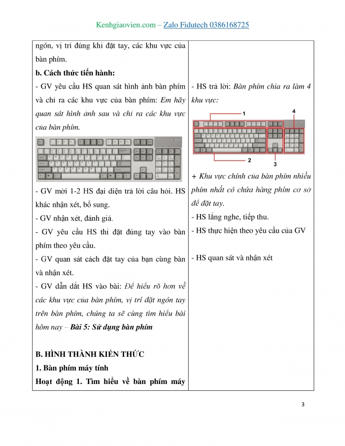 Giáo án và PPT Tin học 3 kết nối Bài 5: Sử dụng bàn phím