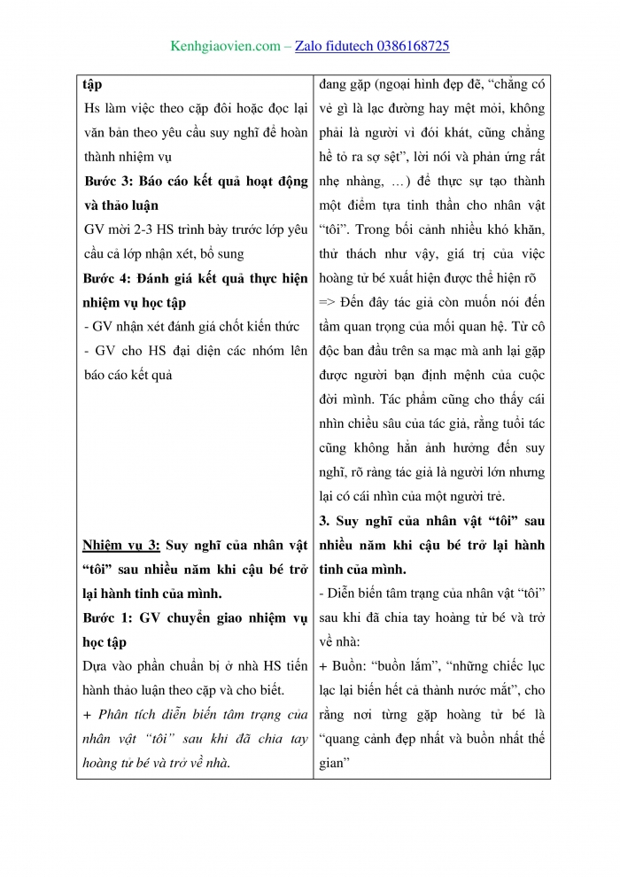 Giáo án và PPT Ngữ văn 8 cánh diều Bài 6: Trong mắt trẻ (Trích Hoàng tử bé – Ê-xu-pe-ri)