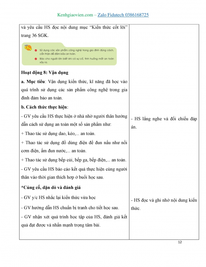 Giáo án và PPT Công nghệ 3 cánh diều Bài 6: An toàn với môi trường công nghệ trong gia đình