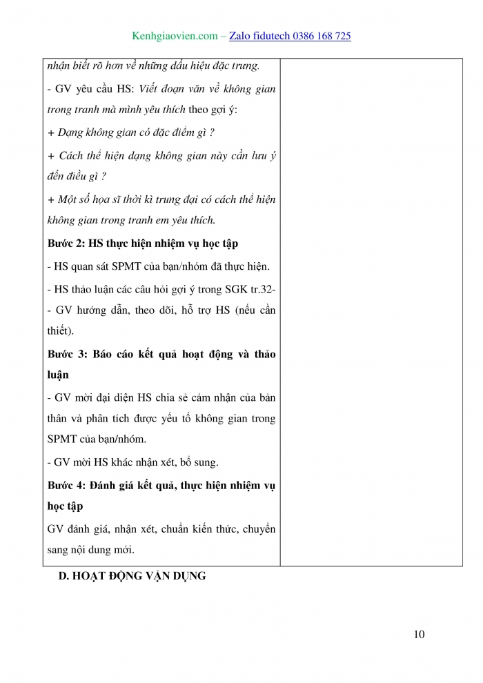 Giáo án và PPT Mĩ thuật 7 kết nối Bài 7: Không gian trong tác phẩm hội hoạ thế giới thời kì trung đại