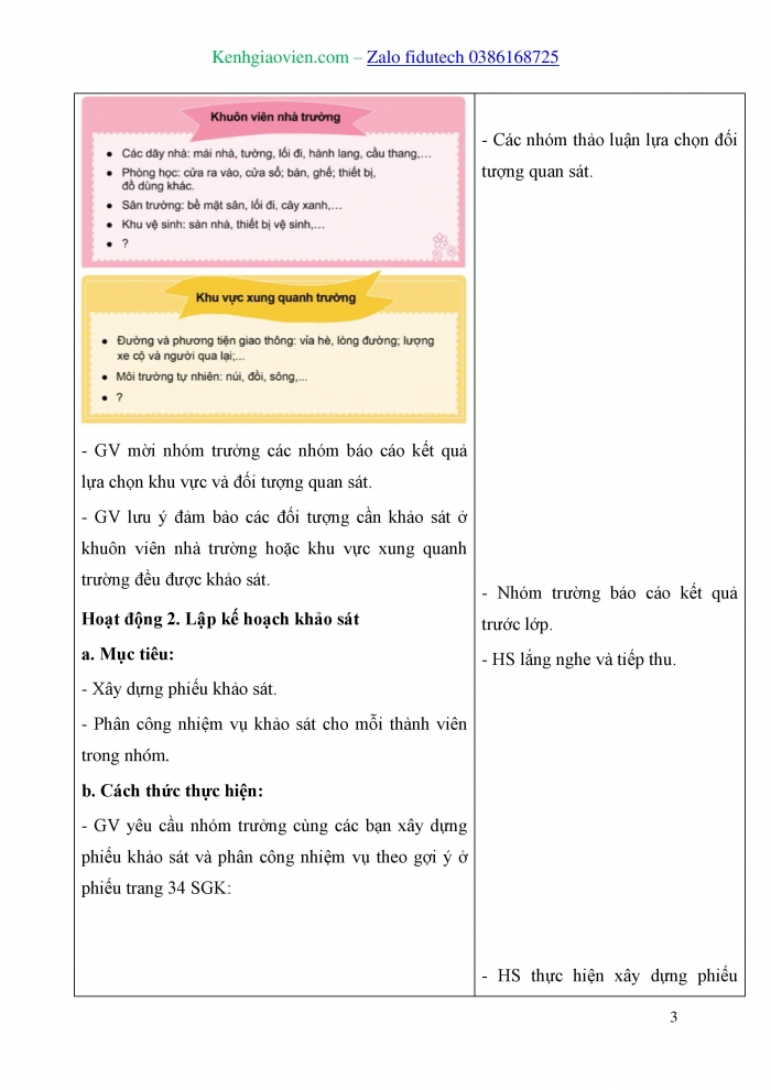 Giáo án và PPT Tự nhiên và Xã hội 3 cánh diều Bài 7: Thực hành Khảo sát về sự an toàn của trường học