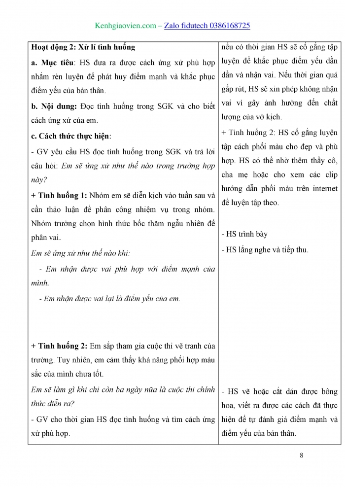 Giáo án và PPT Đạo đức 3 cánh diều Bài 8: Em hoàn thiện bản thân