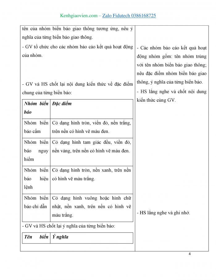 Giáo án và PPT Công nghệ 3 cánh diều Bài 8: Làm biển báo giao thông