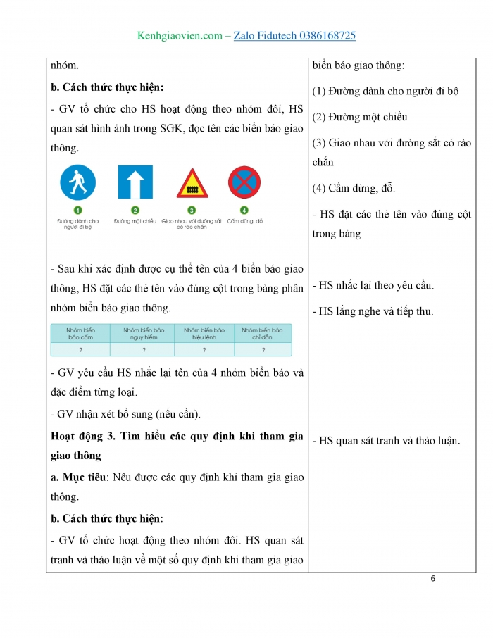 Giáo án và PPT Công nghệ 3 cánh diều Bài 8: Làm biển báo giao thông