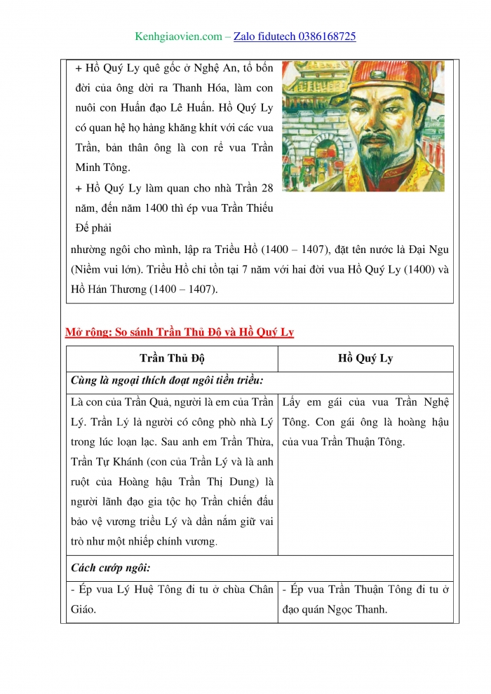 Giáo án và PPT Lịch sử 11 chân trời Bài 9: Cuộc cải cách của Hồ Quý Ly và Triều Hồ