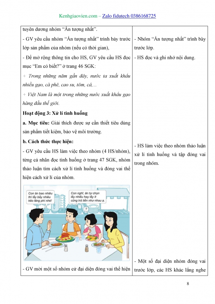 Giáo án và PPT Tự nhiên và Xã hội 3 cánh diều Bài 9: Hoạt động sản xuất nông nghiệp