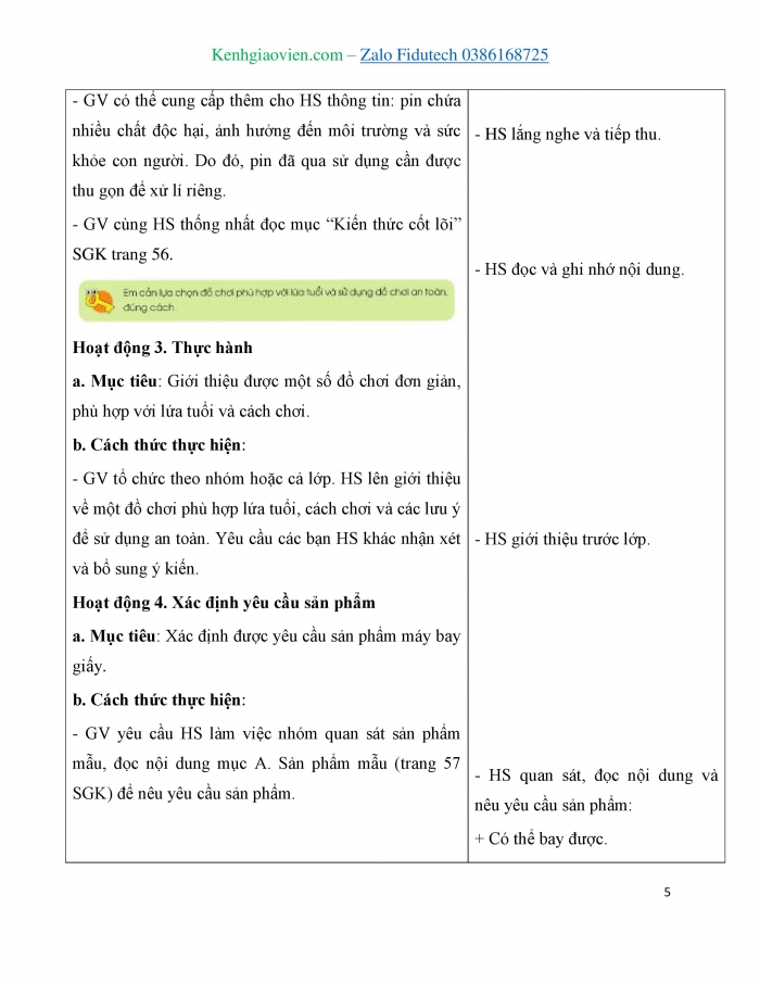 Giáo án và PPT Công nghệ 3 cánh diều Bài 9: Làm đồ chơi