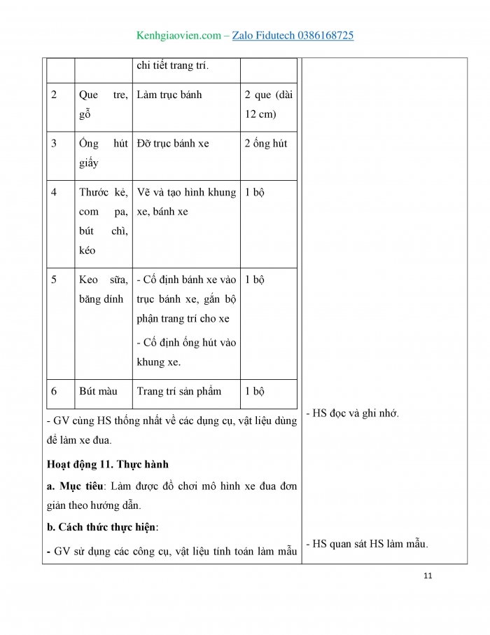 Giáo án và PPT Công nghệ 3 cánh diều Bài 9: Làm đồ chơi