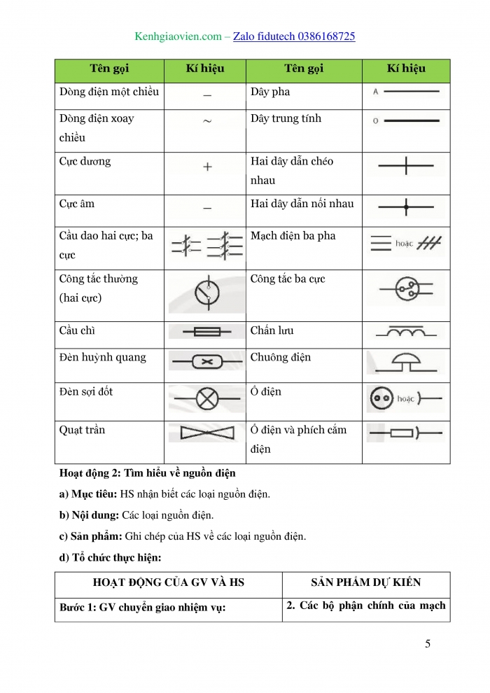 Giáo án và PPT Công nghệ 8 chân trời Bài 9: Mạch điện