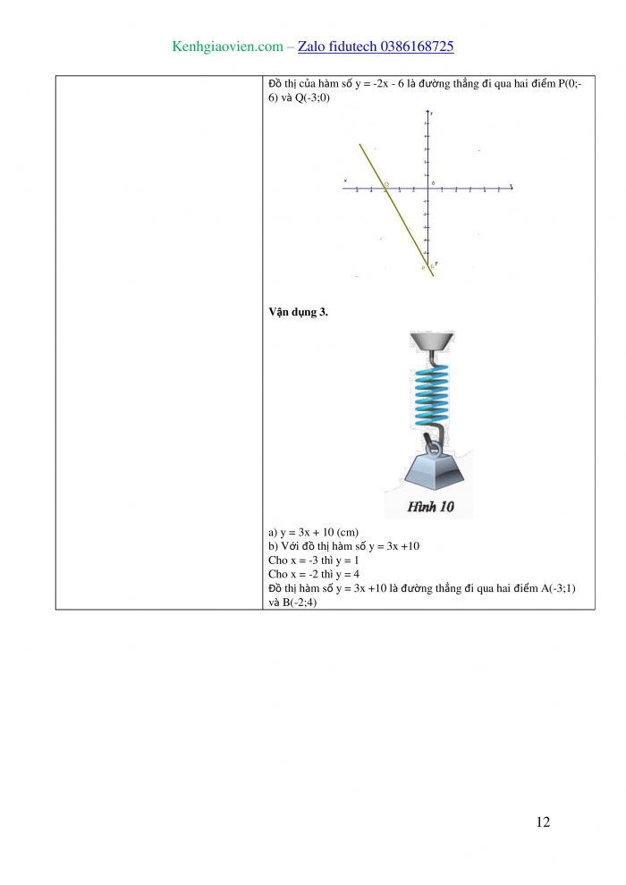 Giáo án và PPT Toán 8 chân trời Bài 3: Hàm số bậc nhất y = ax + b (a ≠ 0)