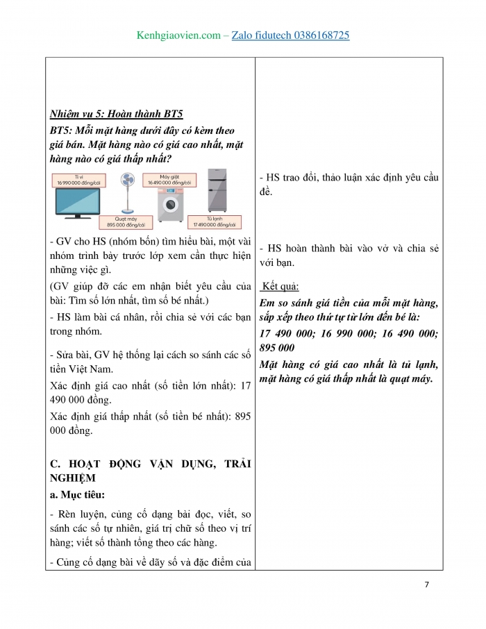 Giáo án và PPT Toán 4 chân trời Bài 29: Em làm được những gì?