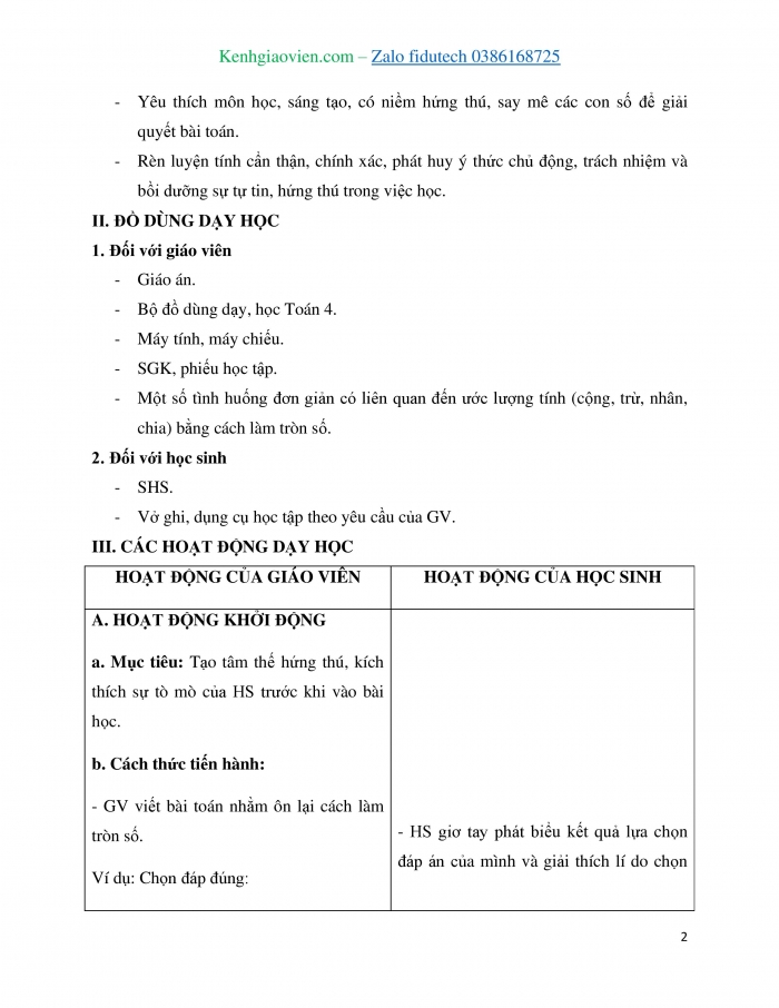 Giáo án và PPT Toán 4 cánh diều Bài 47: Ước lượng tính