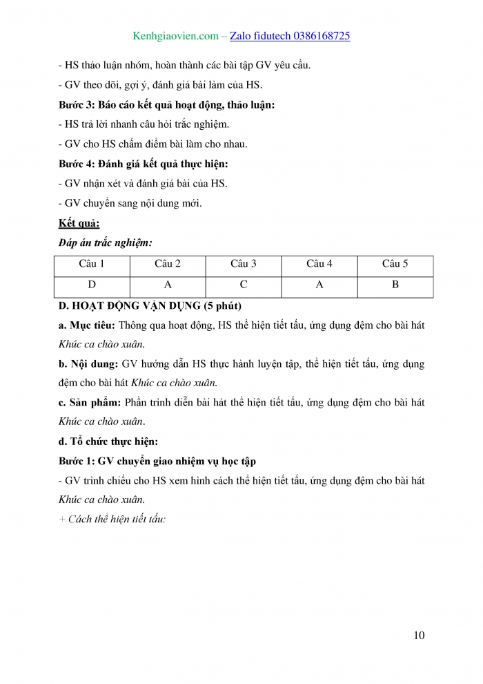 Giáo án và PPT Âm nhạc 8 cánh diều Bài 8: Bài đọc nhạc số 4, Thể hiện tiết tấu, Bài hoà tấu số 4