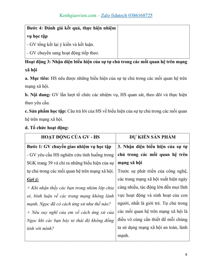 Giáo án và PPT Hoạt động trải nghiệm 8 cánh diều Chủ đề 4 Làm chủ bản thân - Tự chủ trong các mối quan hệ