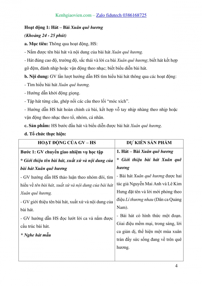 Giáo án và PPT Âm nhạc 8 cánh diều Bài 9: Bài hát Xuân quê hương, Bản nhạc Long ngâm, Nhã nhạc cung đình Huế, Đảo phách