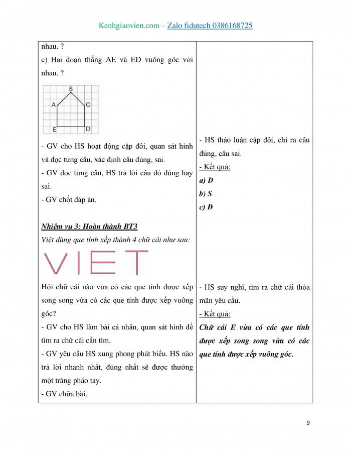 Giáo án và PPT Toán 4 kết nối Bài 29: Hai đường thẳng song song