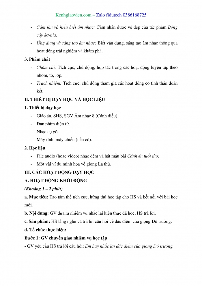 Giáo án và PPT Âm nhạc 8 cánh diều Bài 13: Bài hát Cánh én tuổi thơ, Tác phẩm Bóng cây kơ-nia, Nhạc sĩ Phan Huỳnh Điểu, Gam thứ, giọng thứ, giọng La thứ