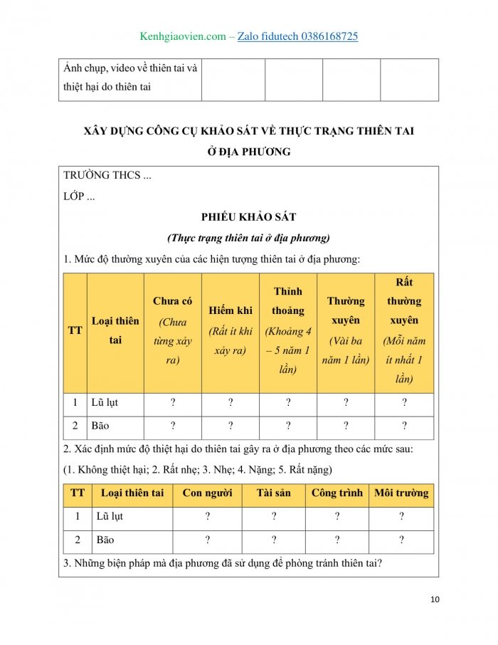 Giáo án và PPT Hoạt động trải nghiệm 8 chân trời bản 1 Chủ đề 7: Truyền thông phòng tránh thiên tai