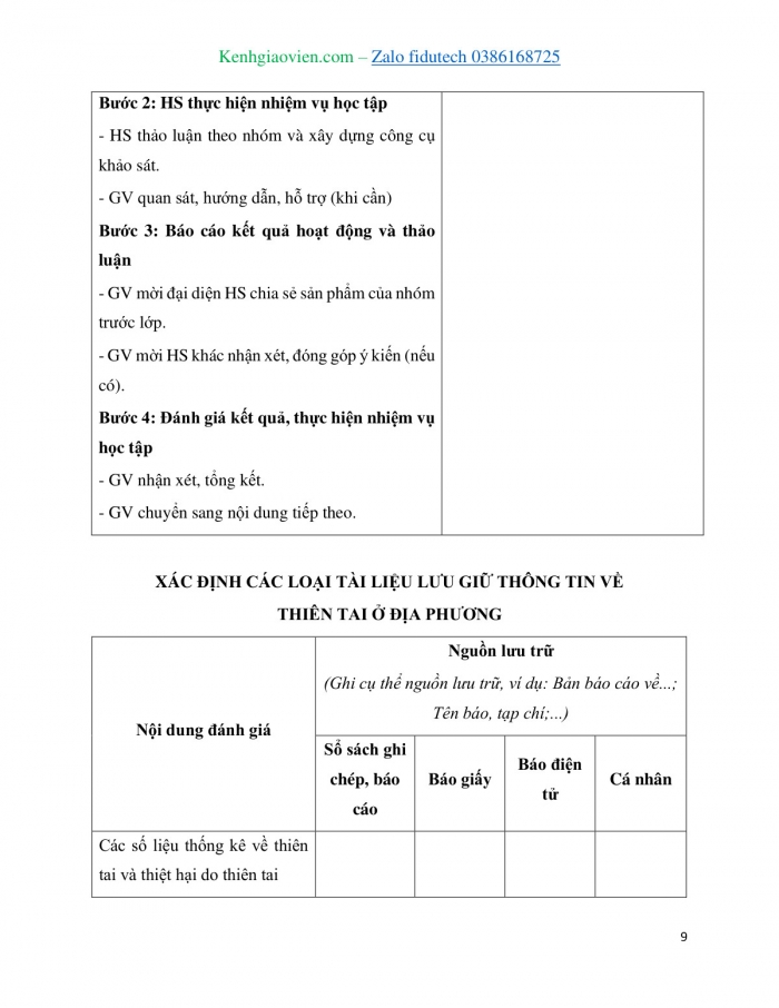 Giáo án và PPT Hoạt động trải nghiệm 8 chân trời bản 1 Chủ đề 7: Truyền thông phòng tránh thiên tai