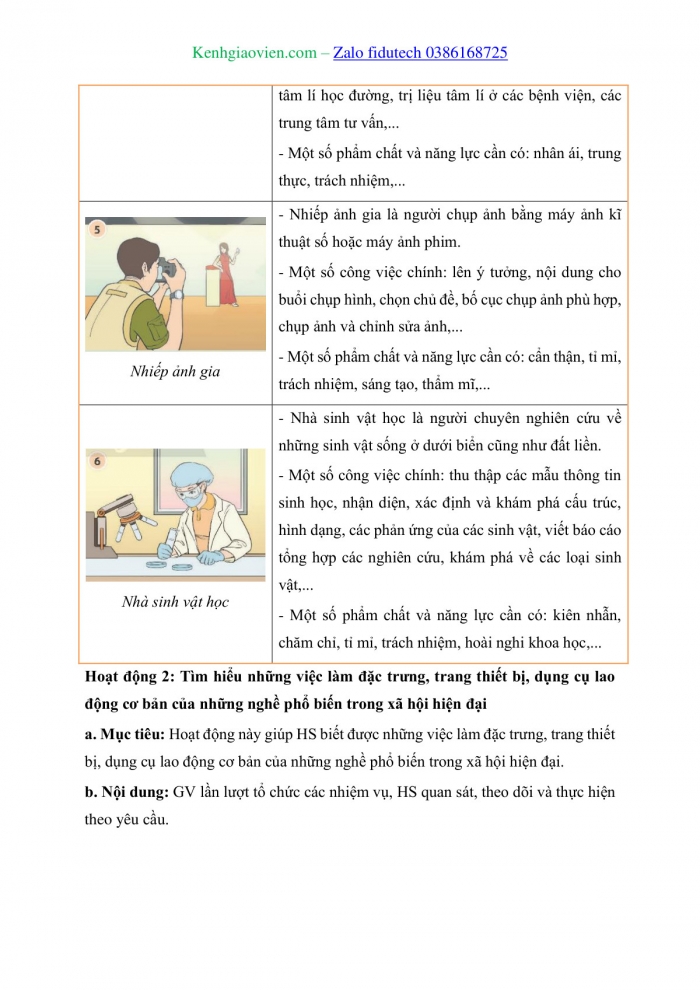 Giáo án và PPT Hoạt động trải nghiệm 8 chân trời bản 1 Chủ đề 8: Tìm hiểu nghề trong xã hội hiện đại