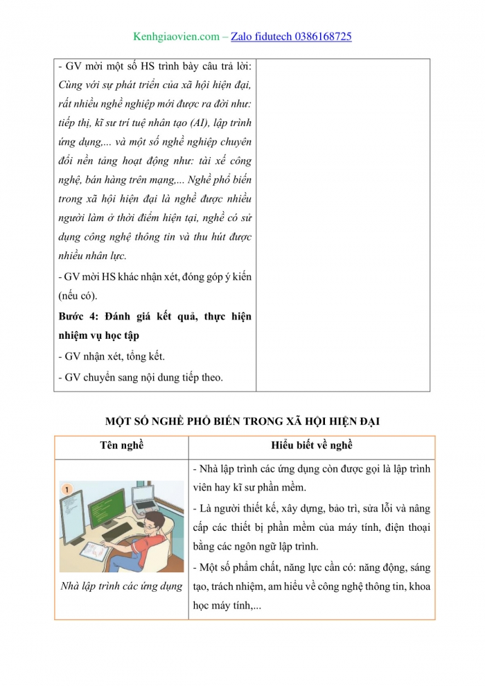 Giáo án và PPT Hoạt động trải nghiệm 8 chân trời bản 1 Chủ đề 8: Tìm hiểu nghề trong xã hội hiện đại