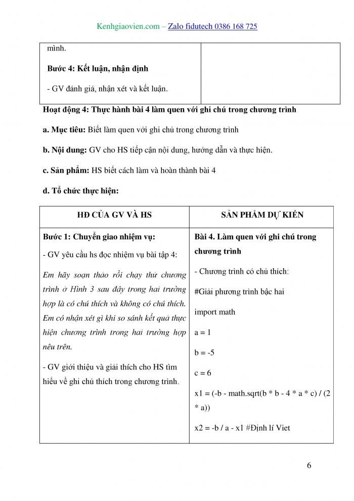 Giáo án và PPT Tin học 10 cánh diều Bài 5: Thực hành viết chương trình đơn giản