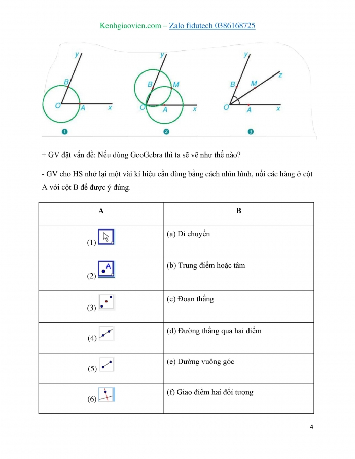 Giáo án và PPT Toán 7 kết nối Thực hành và trải nghiệm: Vẽ hình đơn giản với phần mềm GeoGebra