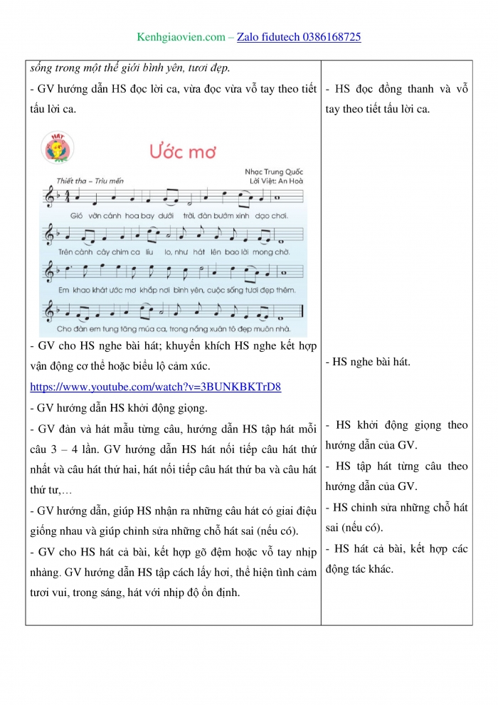 Giáo án và PPT Âm nhạc 4 cánh diều Chủ đề 7: Ước mơ